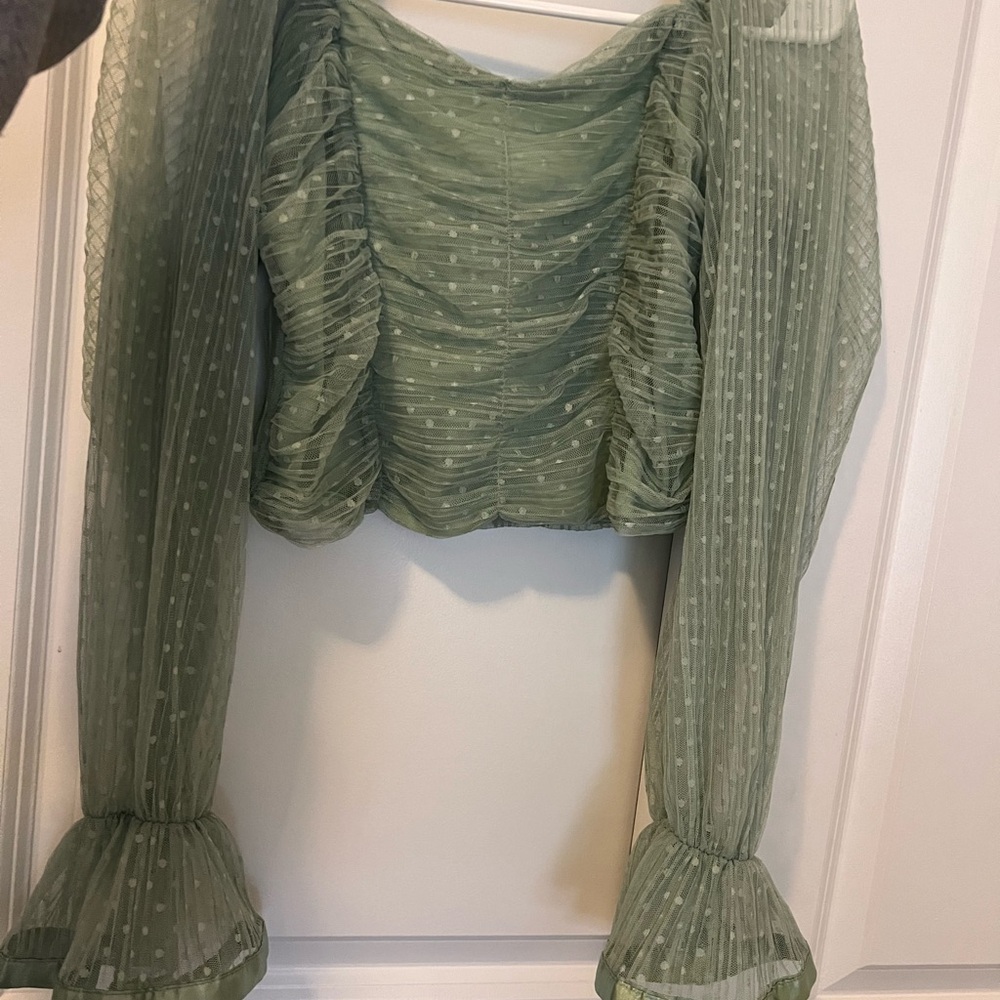 love X design, ruffled off the shoulder top